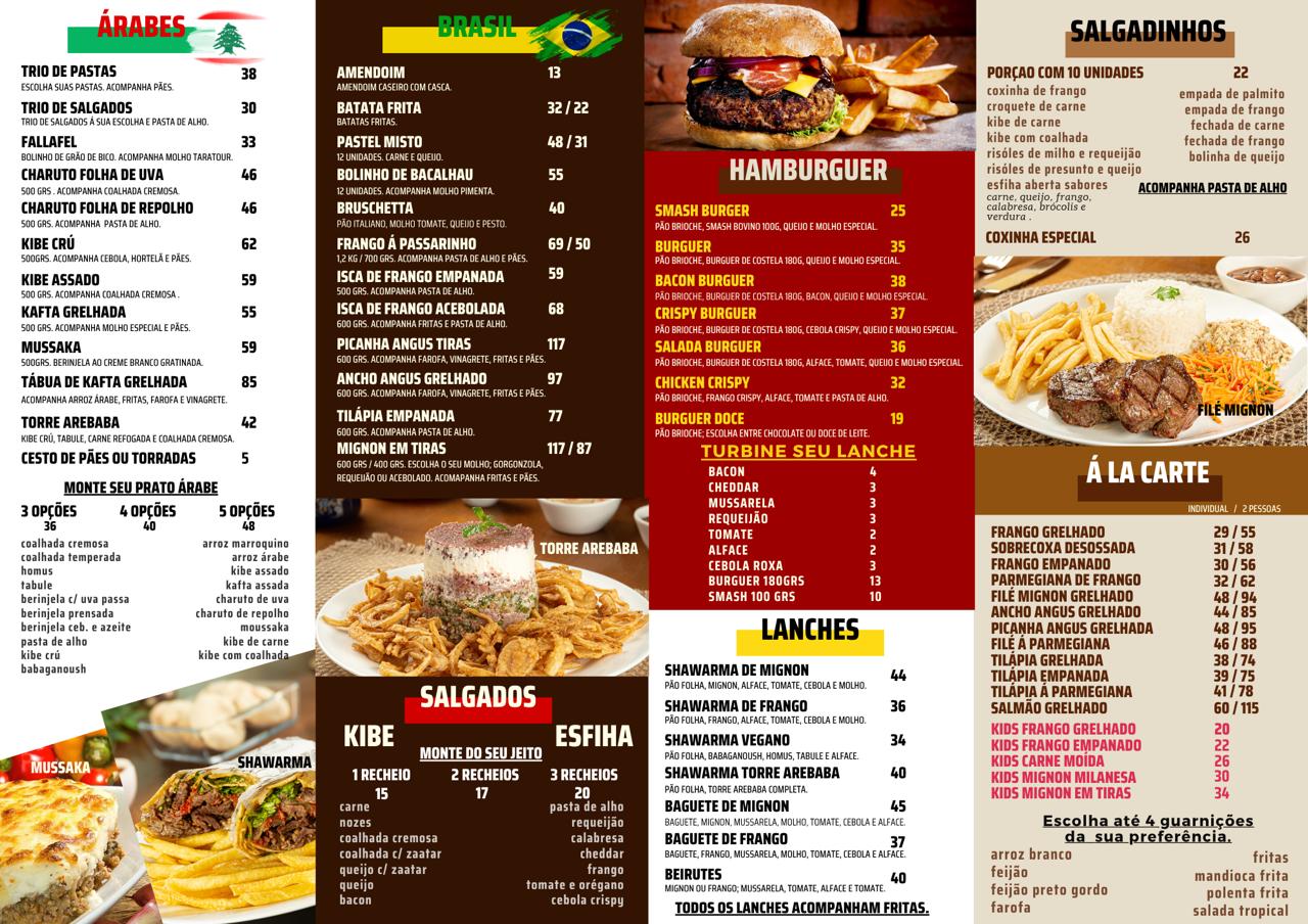 Cardápio - Kibe Lounge Bar - Clique para ampliar